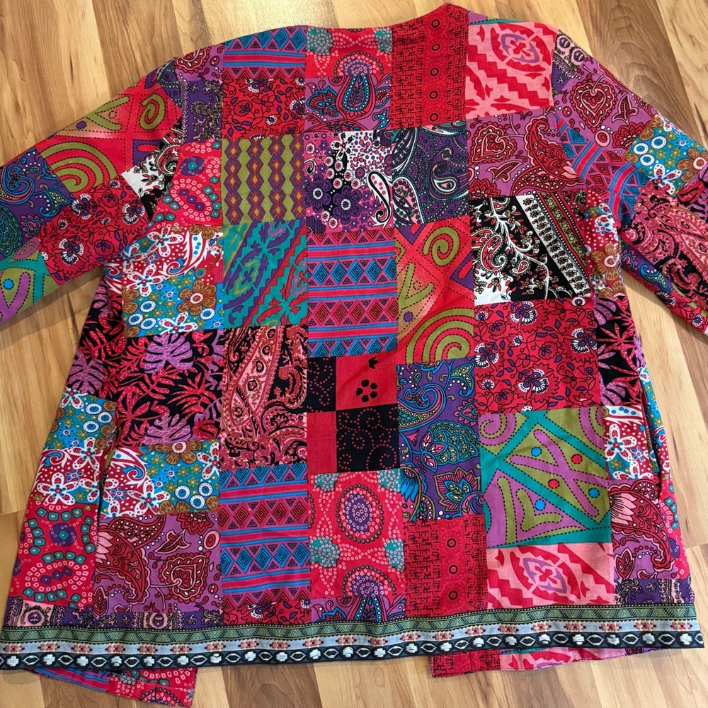 Colorful Patchwork Cardigan - image 4
